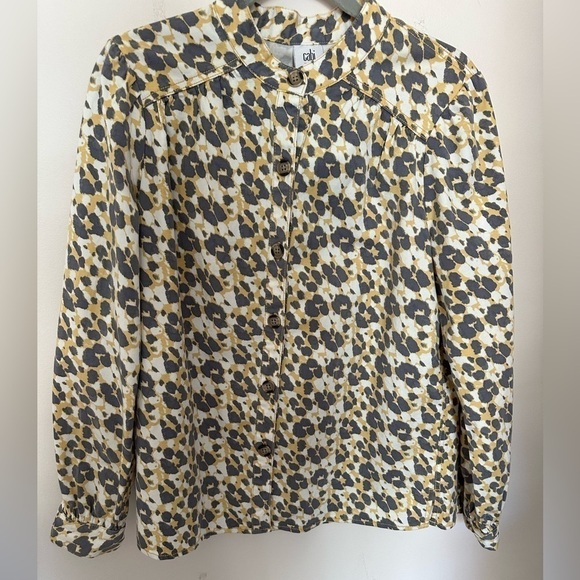 CAbi #5854 Providence Shirt Jacket shacket leopard safari button front Medium - Picture 1 of 5